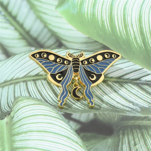 Pin's Papillon Phases de Lune | Adorable Bijou Céleste