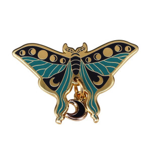 Pin's Papillon Danse Lunaire | Bijou Céleste Émaillé Cadeau