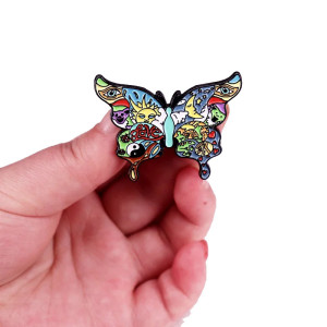 Pin's Papillon Amour & Cosmos | Cadeau Psychédélique Unique