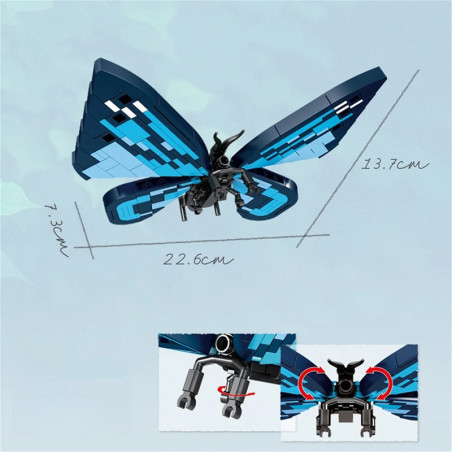 Kit Construction Papillon Ailes de Saphir | Jouet Éducatif STEM