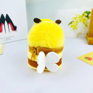 Porte-Clé Peluche Abeille Kawaii | Breloque & Pochette Mignonne
