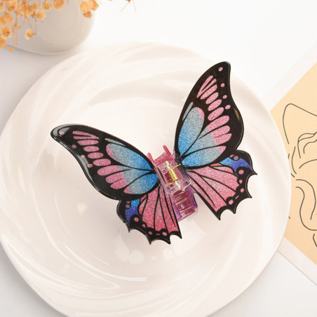 Pince Cheveux Papillon Ailes de Fée | Accessoire Jaune & Violet