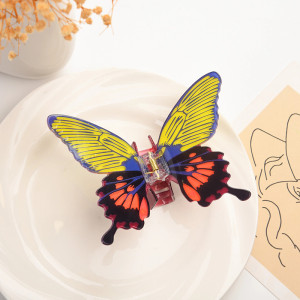 Pince Cheveux Papillon Ailes de Fée | Accessoire Jaune & Violet