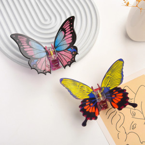 Pince Cheveux Papillon Ailes de Fée | Accessoire Jaune & Violet