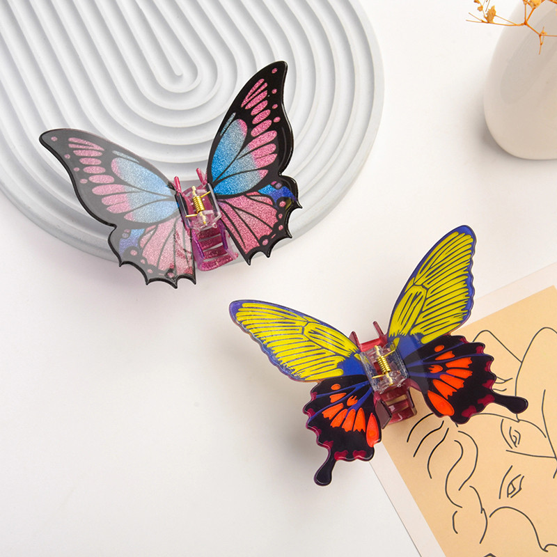 Pince Cheveux Papillon Ailes de Fée | Accessoire Jaune & Violet