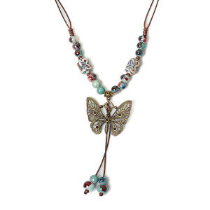 Collier Papillon Bohème Chic | Cadeau Artisanal pour Femme