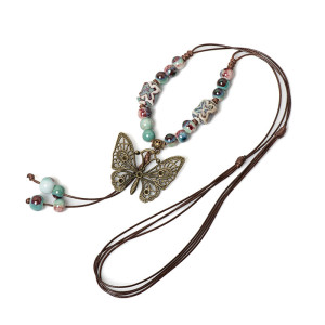 Elegant Boho Butterfly Necklace | Unique Handmade Gift for Women