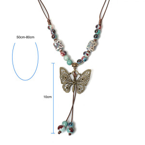 Elegant Boho Butterfly Necklace | Unique Handmade Gift for Women