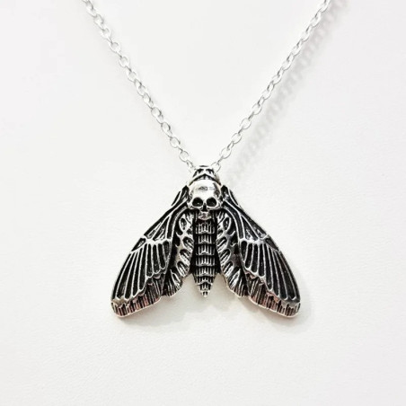 Mystic Skull Moth Necklace | Gothic Occult Jewelry Gift