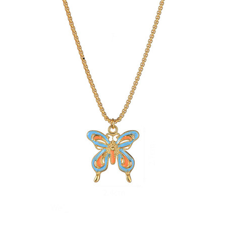 Cute Enamel Butterfly Necklace | Unique Gold Jewelry Gift