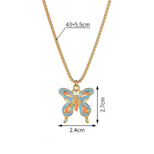Cute Enamel Butterfly Necklace | Unique Gold Jewelry Gift
