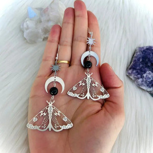 Boucles d'oreilles "Éveil Astral" - Bijou Papillon Spirituel