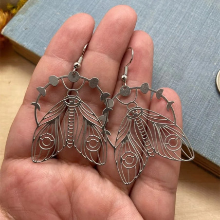 Boucles d'Oreilles Papillon 'Couronne Enchantée' - Bijou Boho