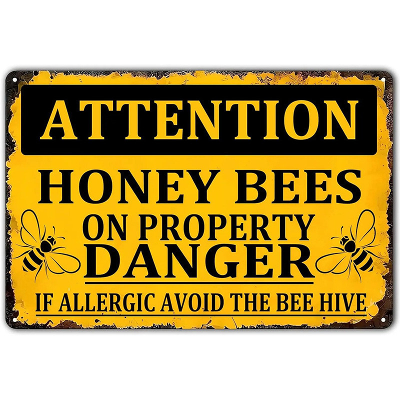 Plaque Métal Abeille Vintage | Déco & Cadeau Apiculteur