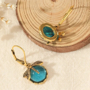 Boucles d'oreilles Libellule Élégantes Verre Coloré | Cadeau Femme