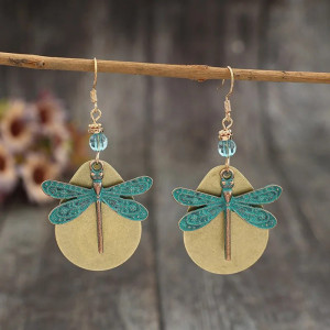 Bohemian Turquoise Dragonfly Earrings | Handmade Gift Idea