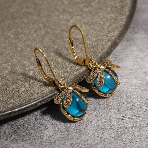 Boucles d'Oreilles Libellule Aube Mystique - Bijou Fée & Boho