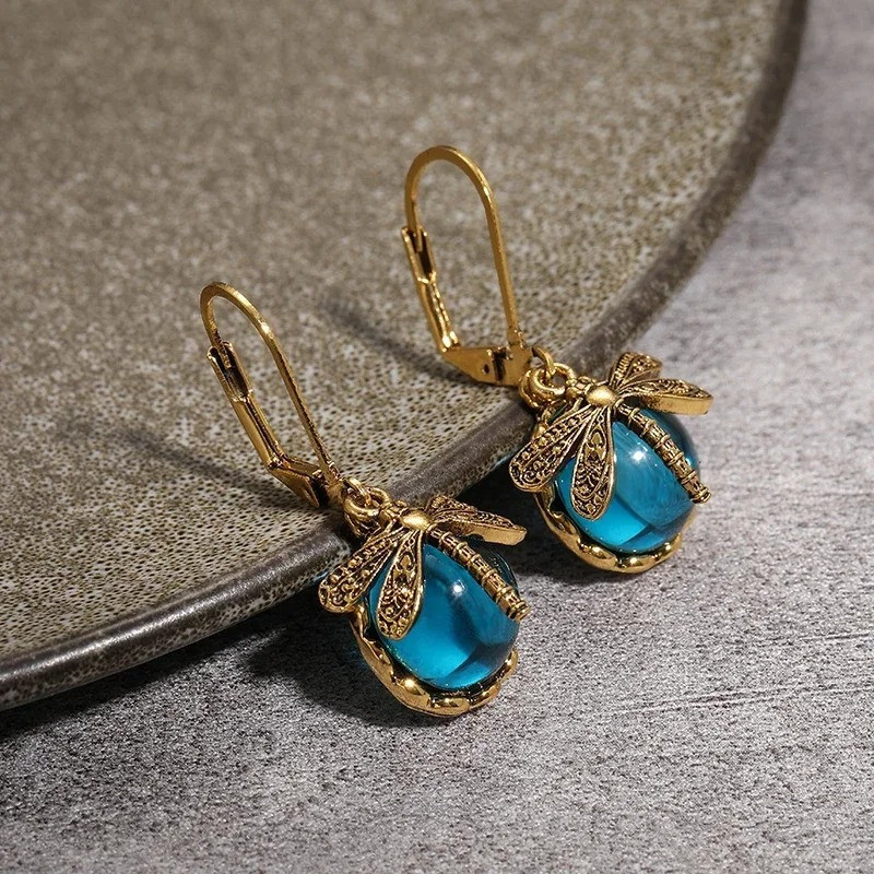 Boucles d'Oreilles Libellule Aube Mystique - Bijou Fée & Boho