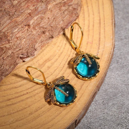 Boucles d'Oreilles Libellule Aube Mystique - Bijou Fée & Boho