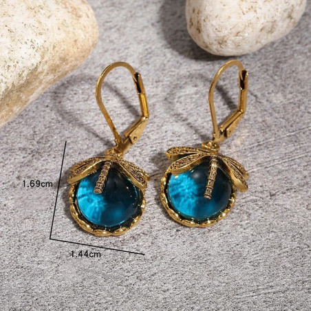Boucles d'Oreilles Libellule Aube Mystique - Bijou Fée & Boho