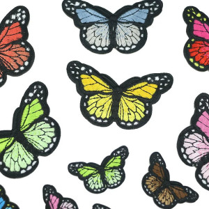 Lot de 14 Mini Patchs Papillon - Écussons Mignons Thermocollants