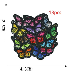 Lot de 14 Mini Patchs Papillon - Écussons Mignons Thermocollants