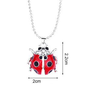 Collier Coccinelle Reine Écarlate | Bijou Porte-Bonheur