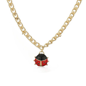 Collier Coccinelle Doré Chaîne Royale | Cadeau Idéal Femme