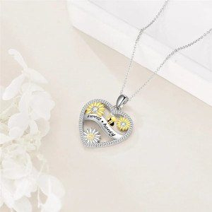 Collier Cœur Coccinelle Gravé | Cadeau Femme "Toujours Avec Toi"