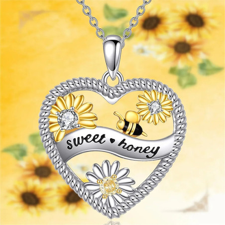 Collier Cœur Coccinelle Gravé | Cadeau Femme "Toujours Avec Toi"