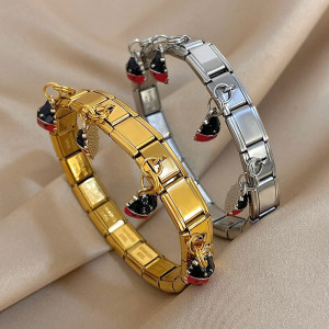 Bracelet Coccinelle Porte-Bonheur Doré & Argenté | 1001 Abeilles