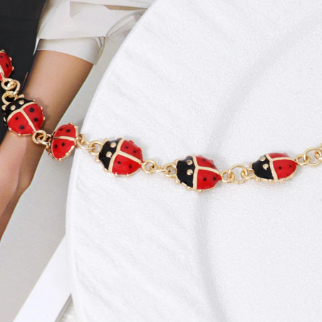 Pulsera Mariquita de la Suerte | Joya Dorada Original Mujer