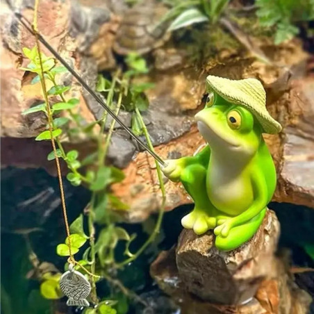 Solar Frog on Scooter Statue – Light-Up Garden Decor!