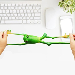 Grenouille Anti-Stress Élastique - Jouet Sensoriel Vert Mignon