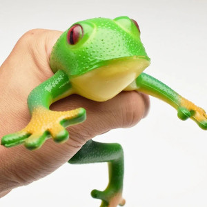 Stretchy Stress Frog - Cute Green Sensory & Fidget Toy!