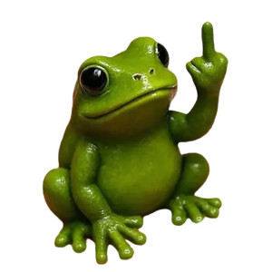 Frecher Frosch Figur | Lustige Deko-Statue & Geschenkidee
