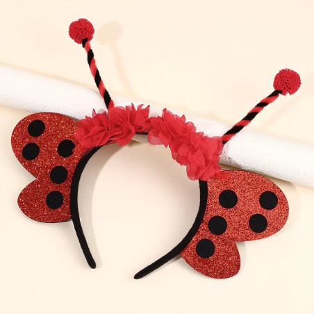 Ladybug Headband with Red Glitter Wings | Cute Costume Gift