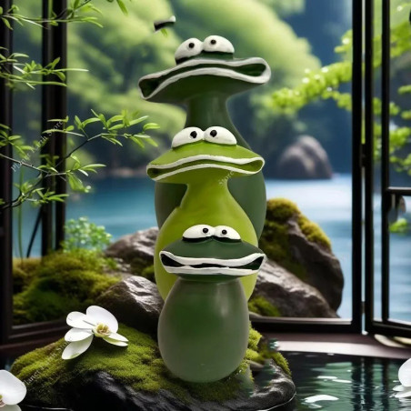 Funny Frog Statues Set of 3 | Cute Modern Garden & Home Decor