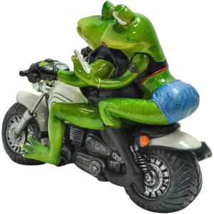 Figura Ranas Moteras | Decoración Divertida y Original