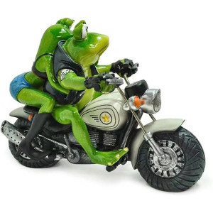 Biker-Frösche Statuette | Lustige Geschenkidee für Paare