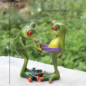 Statuetta Rane Divertenti | Idea Regalo Originale per Giardino