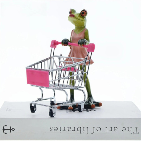 Shopping Frosch Figur | Lustige & Originelle Deko Geschenkidee