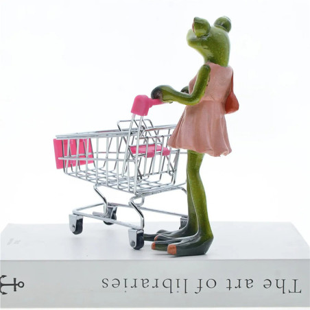 Shopping Frosch Figur | Lustige & Originelle Deko Geschenkidee