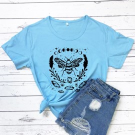 Camiseta Abejas y Fases Lunares para Mujer | Diseño Original
