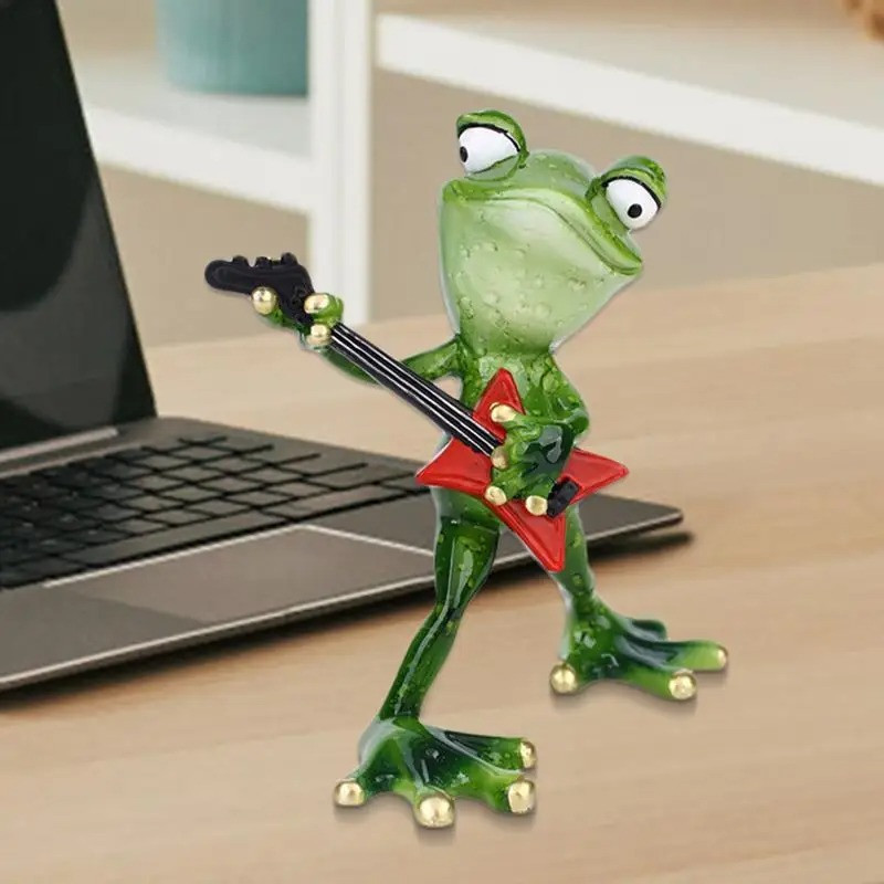 Figurine Grenouille Rock | Cadeau Déco Rock'n'Roll Amusant