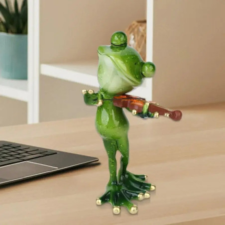 Violinist Frog Figurine | Cute & Funny Music Decor Gift Idea