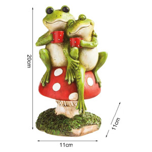 Statue Grenouilles Romantiques sur Champignon | Cadeau Original