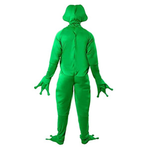 Cute Green Frog Costume | Funny Adult Stretch Onesie Gift