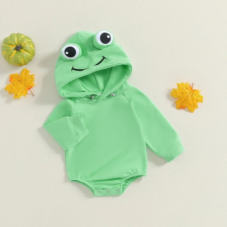 Grenouillère Bébé Grenouille Modèle "Petit Coasson Souriant" de 0 à 18 mois