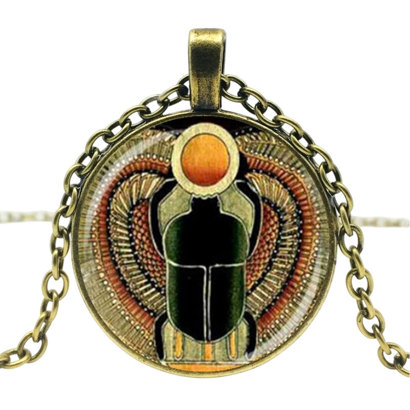 Sun of Ra Winged Scarab Pendant | Unique Egyptian Jewelry